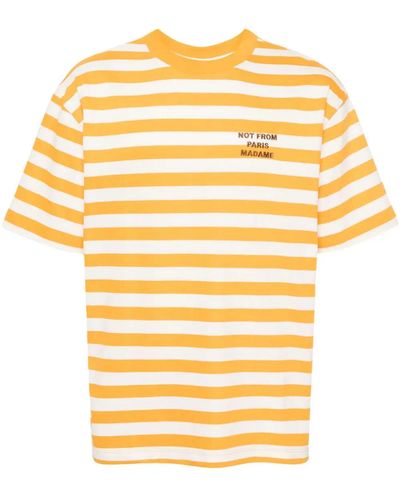 Drole de Monsieur T-Shirt With Embroidery - Yellow