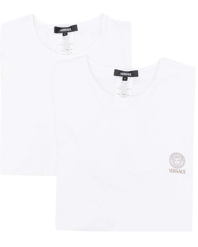 Versace Set Of 2 Printed T-Shirts - White