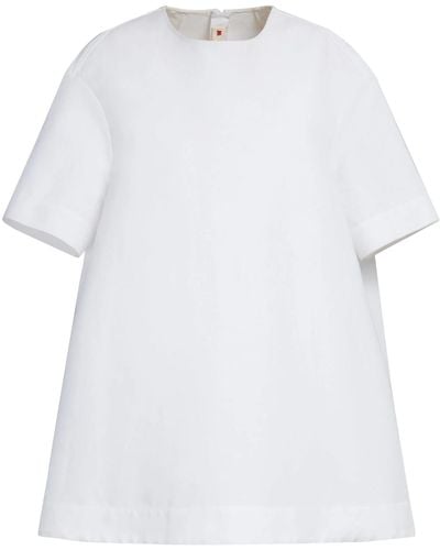 Marni Short Dress With Short Sleeves - White