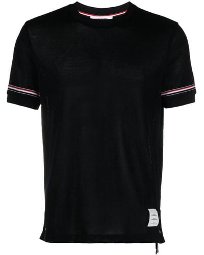 Thom Browne Striped T-Shirt - Black