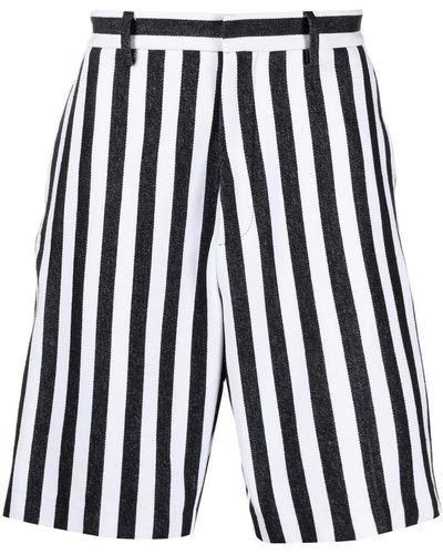 Moschino Striped Chino Shorts - Black