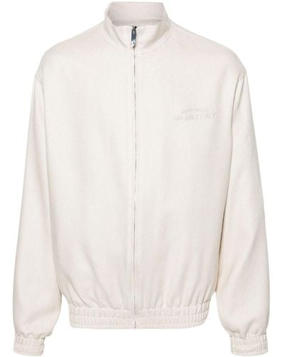 Gcds Sports Jacket With Embroidery - White