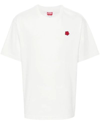 KENZO T-Shirt With Boke Flower Application - White