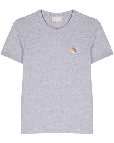 Maison Kitsuné Fox Head Cotton T-Shirt - Gray