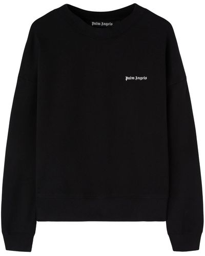 Palm Angels Sweatshirt With Embroidery - Black