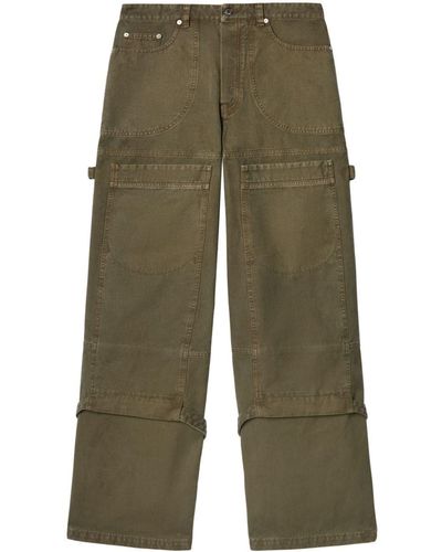 Off-White c/o Virgil Abloh Off- Baggy Carpenter Trousers - Green