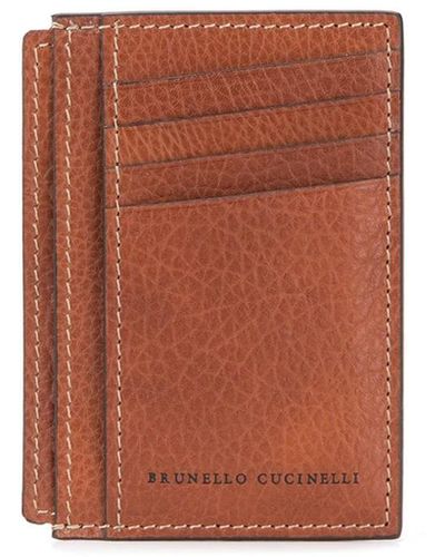 Brunello Cucinelli Card Holder With Logo - White