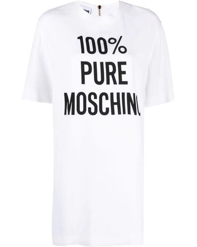 Moschino Short Dress With Print - White