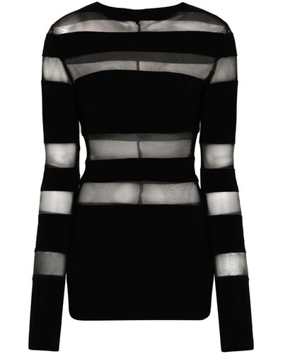 Norma Kamali Minidress With Pickleball Stitching - Black
