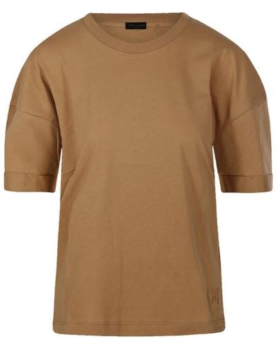 FEDERICA TOSI Desert Cotton T-Shirt - Brown