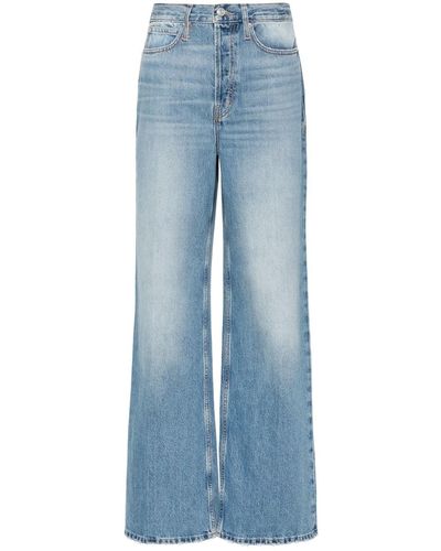 FRAME The 1978 Straight Jeans With High Waist - Blue