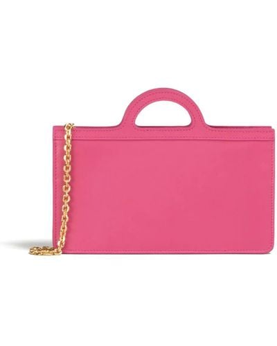 Marni Tote Bag With Embossed Logo - Pink