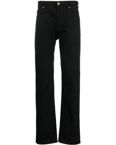 Versace Mid-Rise Straight Jeans - Black