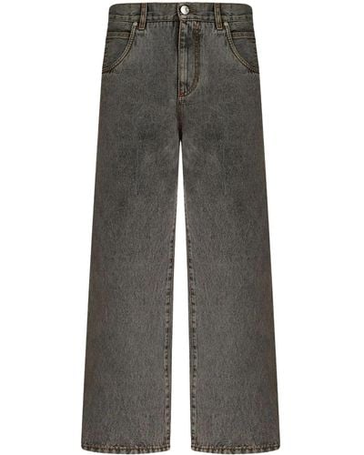 Etro Mid-Rise Straight Jeans - Grey
