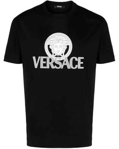 Versace T-Shirt With Medusa Head Print - Black