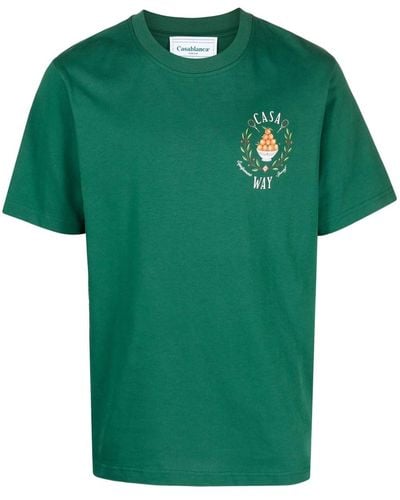 Casablancabrand Casa Way T-Shirt With Print - Green