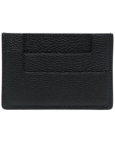 Tom Ford Card Holder With Tf Plate - Black