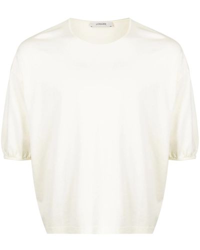 Lemaire T-Shirt With Low Shoulder Sleeves - White