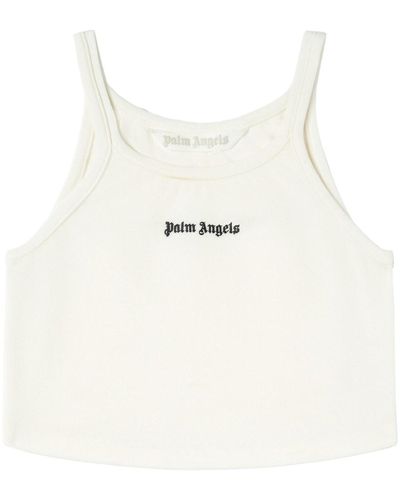 Palm Angels Printed Tank Top - White