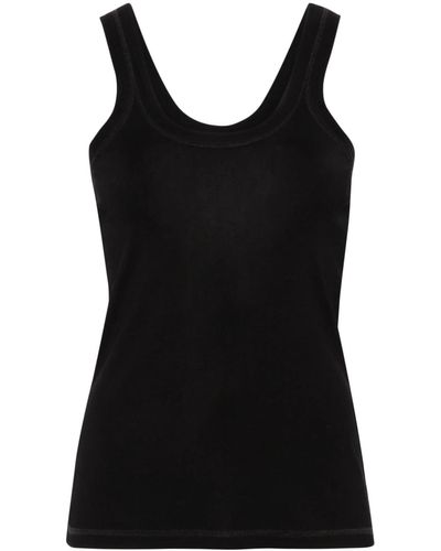 Lemaire Ribbed Tank Top - Black