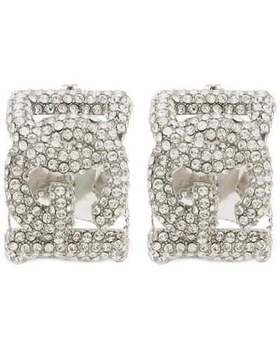 Dolce & Gabbana Earrings With Crystals - White