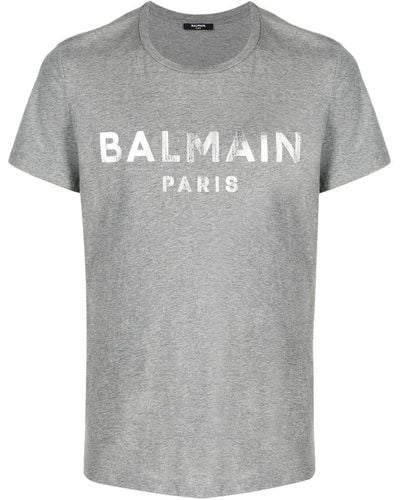 Balmain T-Shirt With Print - Grey