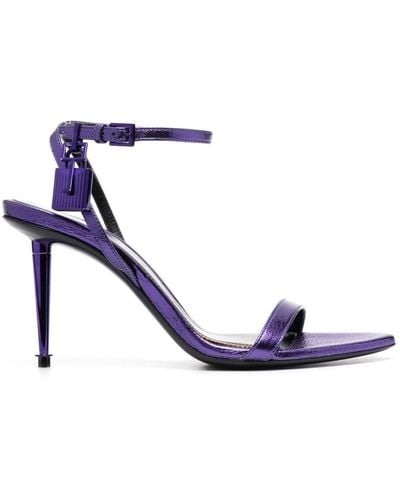 Tom Ford Leather Pointed Toe Sandals - Blue