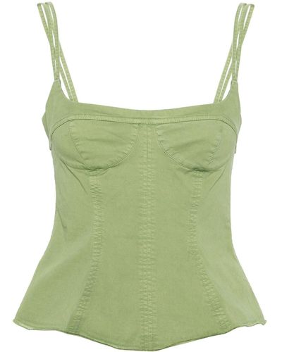 Stella McCartney Top in stile corsetto - Verde