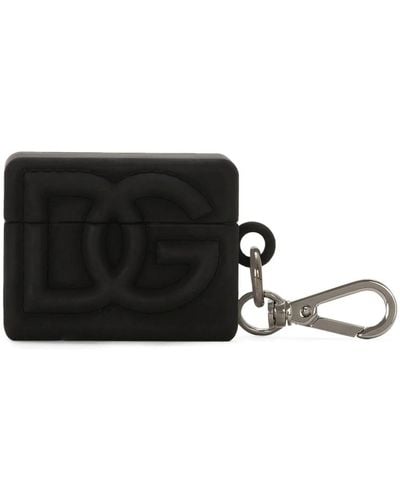 Dolce & Gabbana Cover For Airpods With Embossed Logo - Black