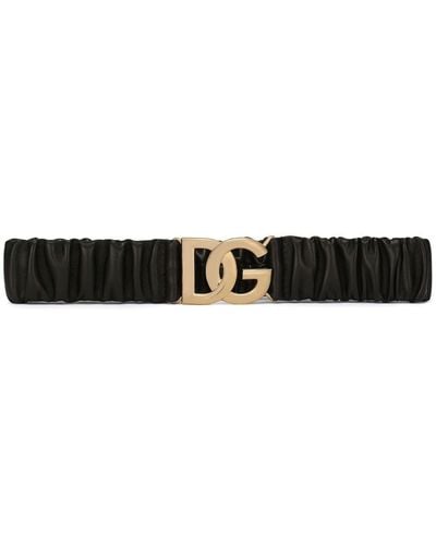 Dolce & Gabbana Belt With Logo Buckle - Black