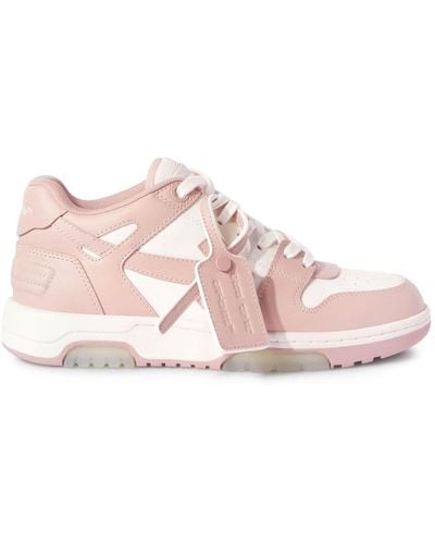 Off-White c/o Virgil Abloh Off- Out Of Office Leather Trainers - Pink