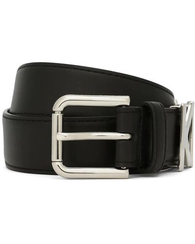 Dolce & Gabbana Belt With Logo Buckle - Black