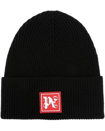 Palm Angels Ski Hat With Patch - Black