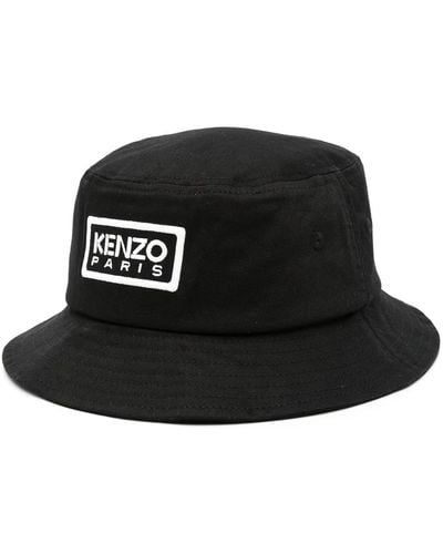 KENZO Bucket Hat With Embroidery - Black