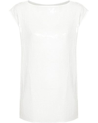 Junya Watanabe Top Decorated With Sequins - White