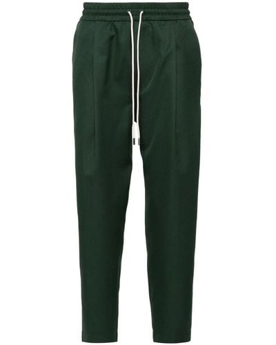 Drole de Monsieur Cropped Trousers With Drawstring - Green