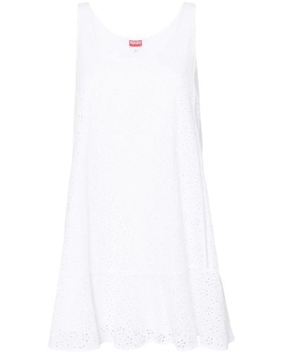 KENZO Short Sleeveless Dress - White