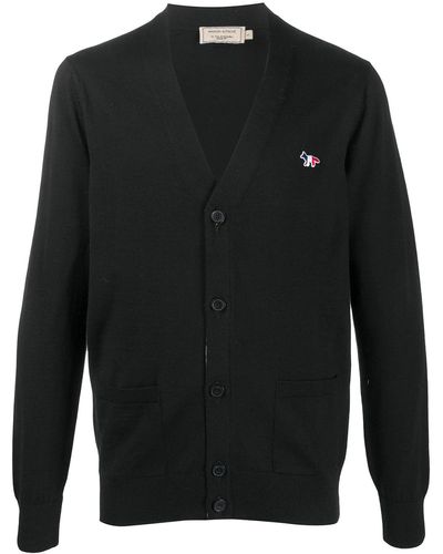 Maison Kitsuné Cardigan With Buttons - Black