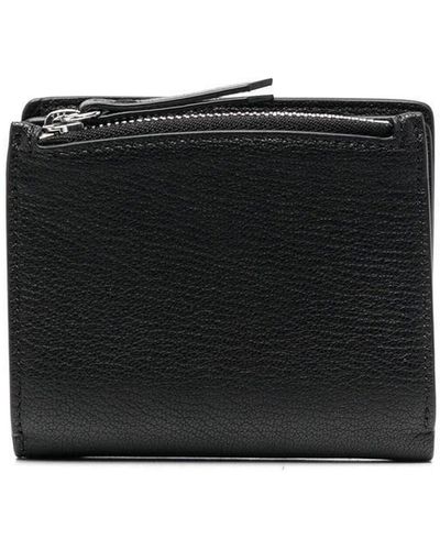 Maison Margiela Bi-Fold Wallet With Contrast Stitching - Black