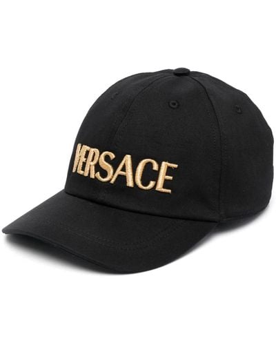 Versace Baseball Cap With Embroidery - Black