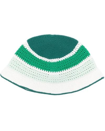 Casablanca Striped Bucket Hat - Green