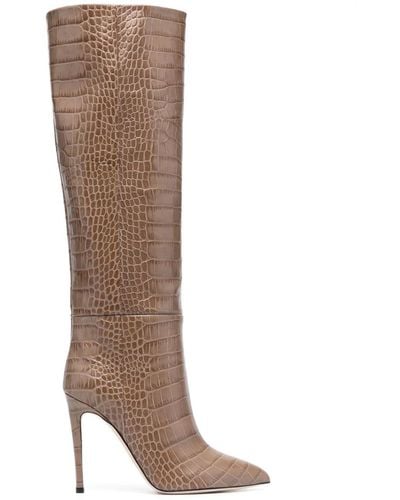 Paris Texas Boots With Crocodile Effect - Brown