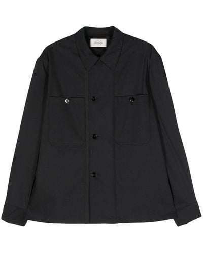 Lemaire Military Style Shirt Jacket - Black
