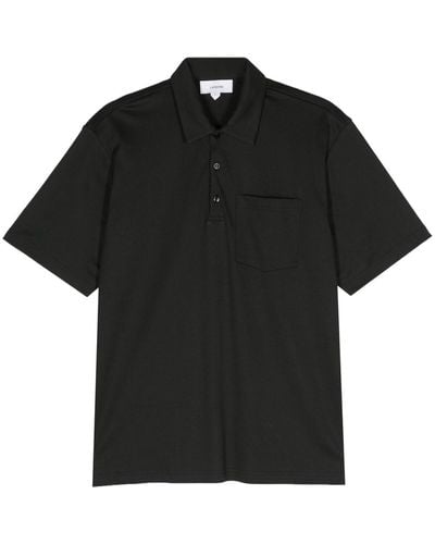 Lardini Polo Shirt With Logo Embroidery - Black