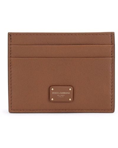 Dolce & Gabbana Card Holder With Application - Brown