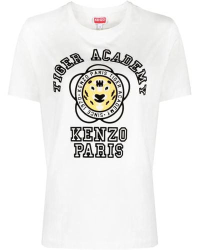 KENZO T-Shirt Tiger Academy - White