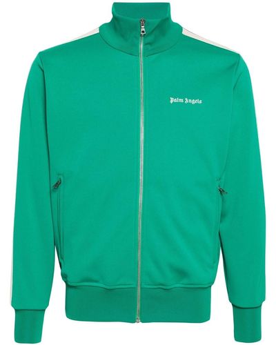 Palm Angels Sports Jacket With Embroidery - Green