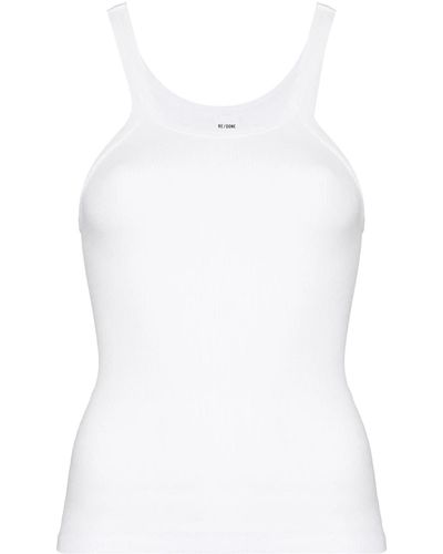 RE/DONE Ribbed Top - White