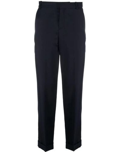 Balmain Pantaloni Crop Dritti - Blu