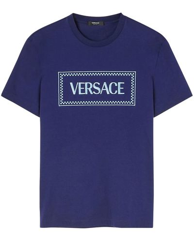 Versace T-Shirt With Print - Blue